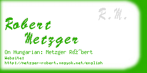 robert metzger business card